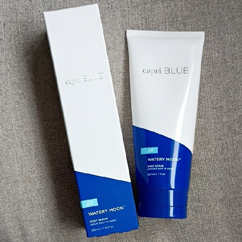 Capri Blue Watery Moon Set Body Scrub And Body Serum NWT